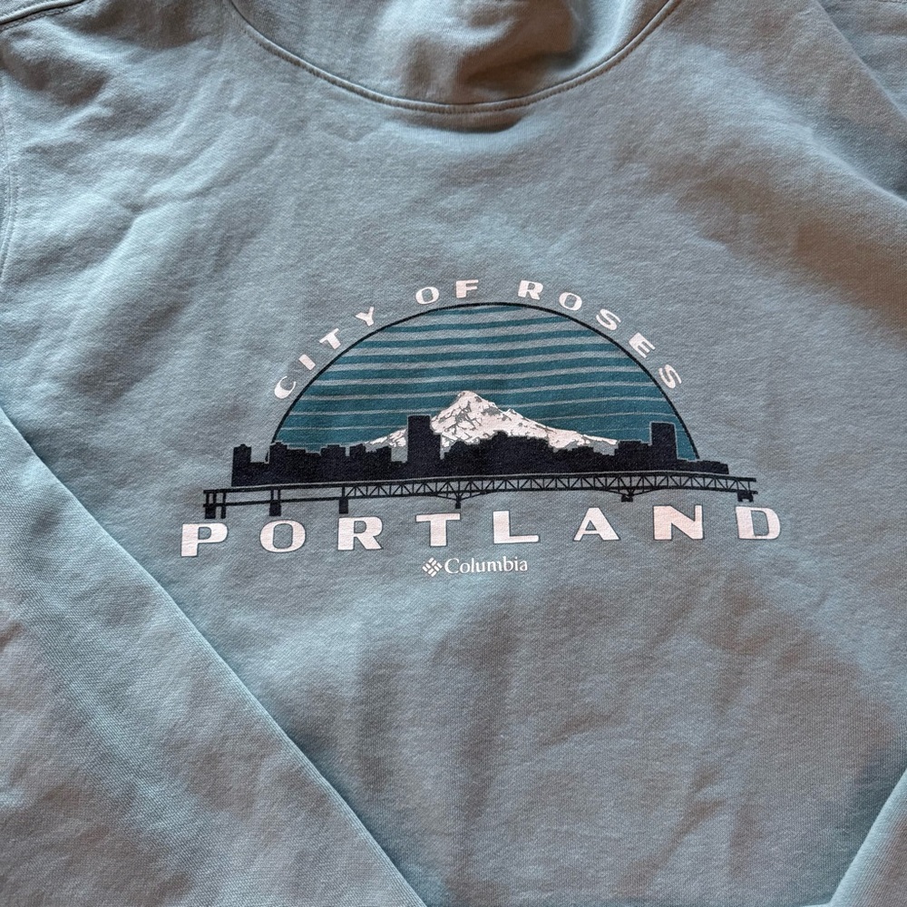 Columbia Men's Hoodie - Teal‎ Gray - Picture 3 of 7